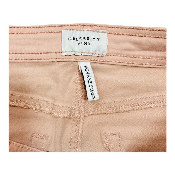 Celebrity Pink High Rise Skinny Dusty Rose Jeans Size 7 28 - Picture 6 of 8